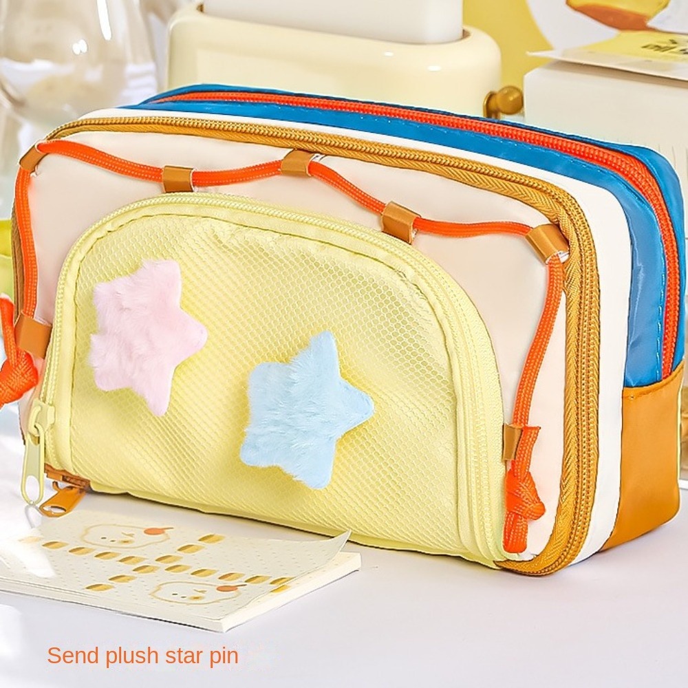 7 Multilayer Y2K Star Statione - огляд і ціна Aesthetic Large Pencil Case Pouch