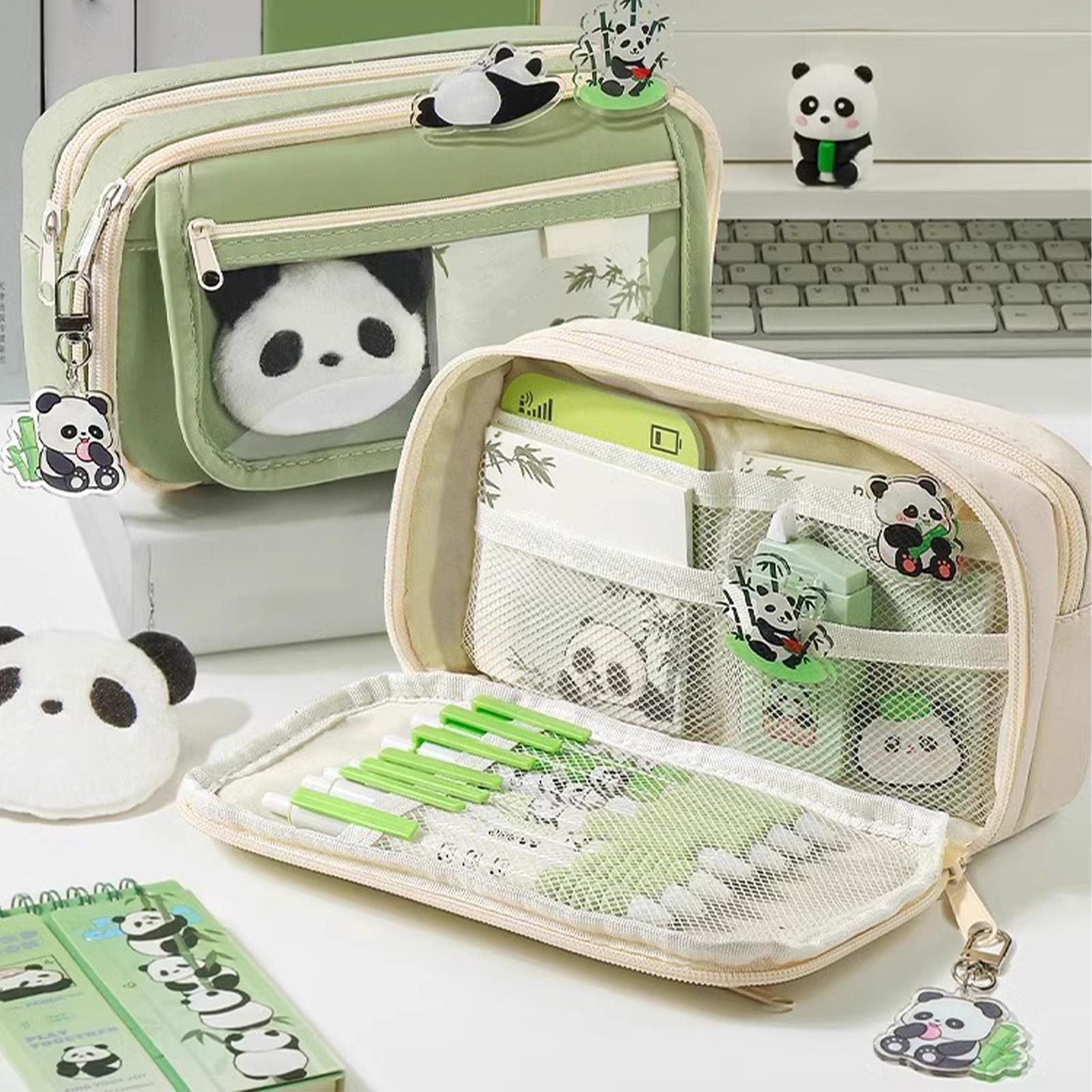 Aesthetic Pencil Case Panda Pe - огляд і ціна Aesthetic Large Pencil Case Pouch