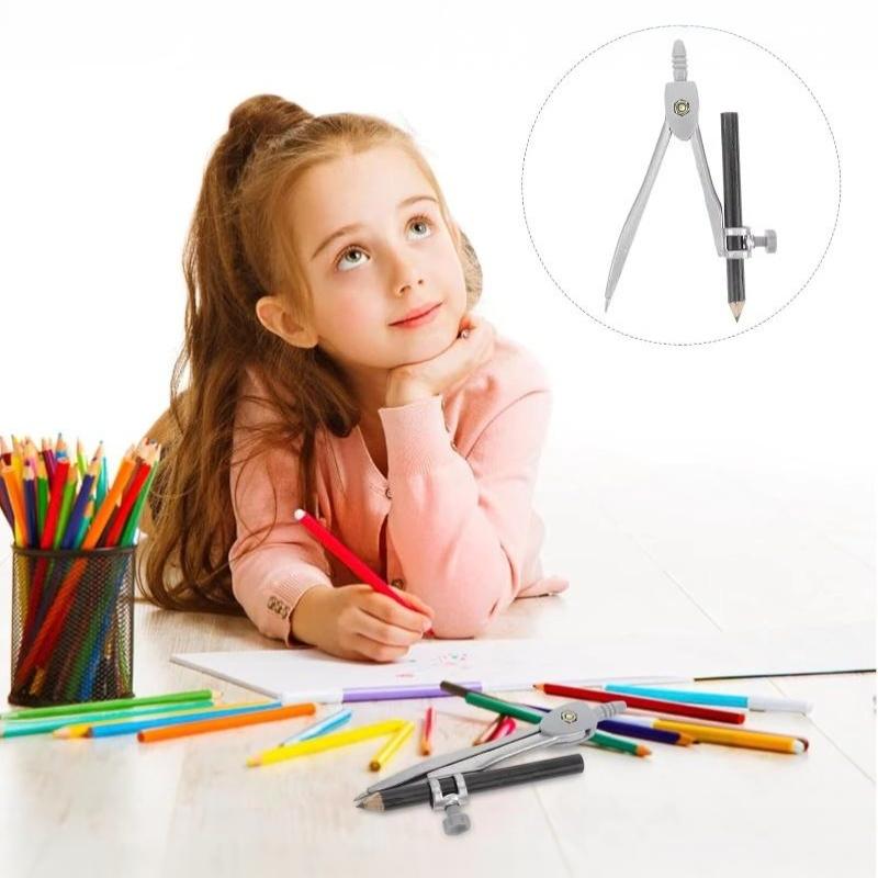 Metal Locking Compass Set Anti - огляд і ціна Math Geometry Set With Compass