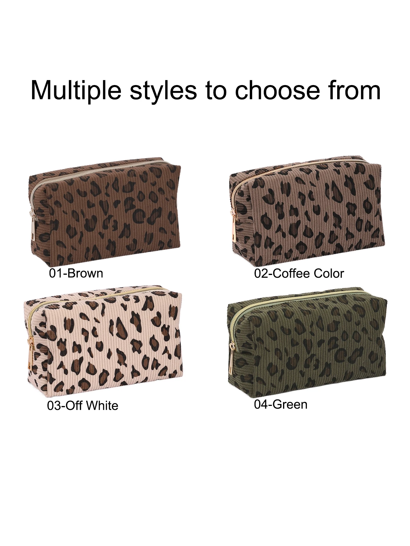 Large Leopard Print Corduroy P - огляд і ціна Aesthetic Large Pencil Case Pouch